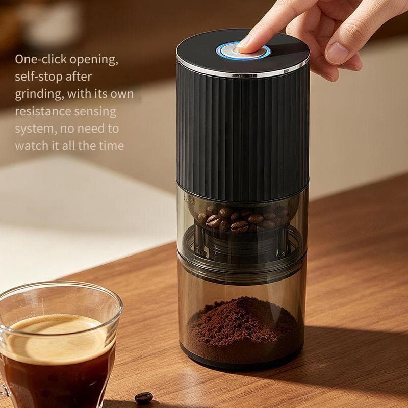 Moedor de café elétrico sem fio escritório doméstico portátil moedor de grãos de café com manivela manual