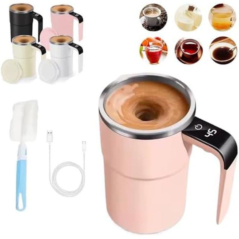 Taza Inteligente Para Café , Xícara De Com Tampa , Caneca Agitação Magnética Automática Automisturadora Recarregável Dis