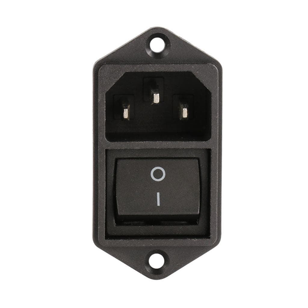 housespace.br-SIP-TW IEC320 C14 Receptáculo de tomada de cabo de alimentação CA com chave oscilante 250V 10A