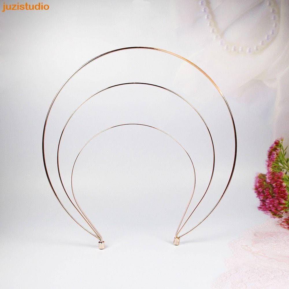 JUZISTUDIO Coreano Cabelo Hoop Nupcial Casamento Tiara Sylish Hair Anjo Ouro Hairbands Lavar Rosto Deusa Faixa De Metal