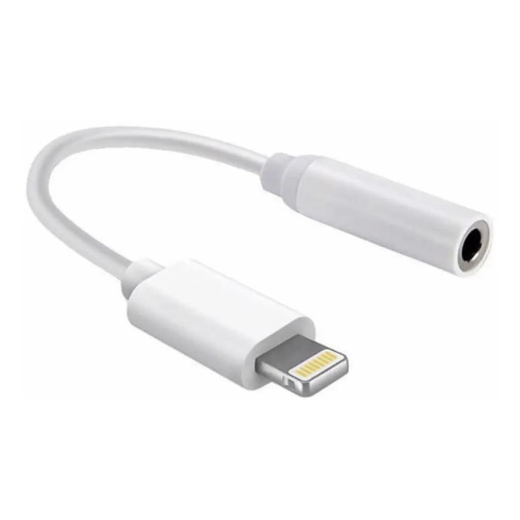 Cabo Adaptador De Audio P2 Para iPhone 7/8/x/xs/max Cor Branco