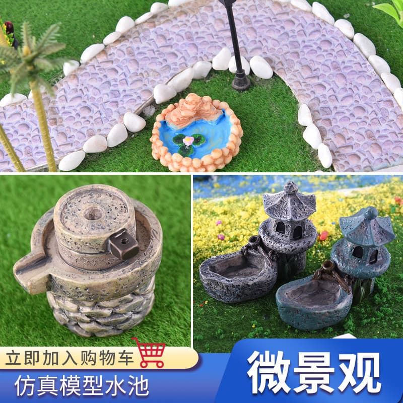 Material de modelo de construção do reino caranguejo, faça você mesmo, feito à mão com paisagem, Micro paisagem, decoraç