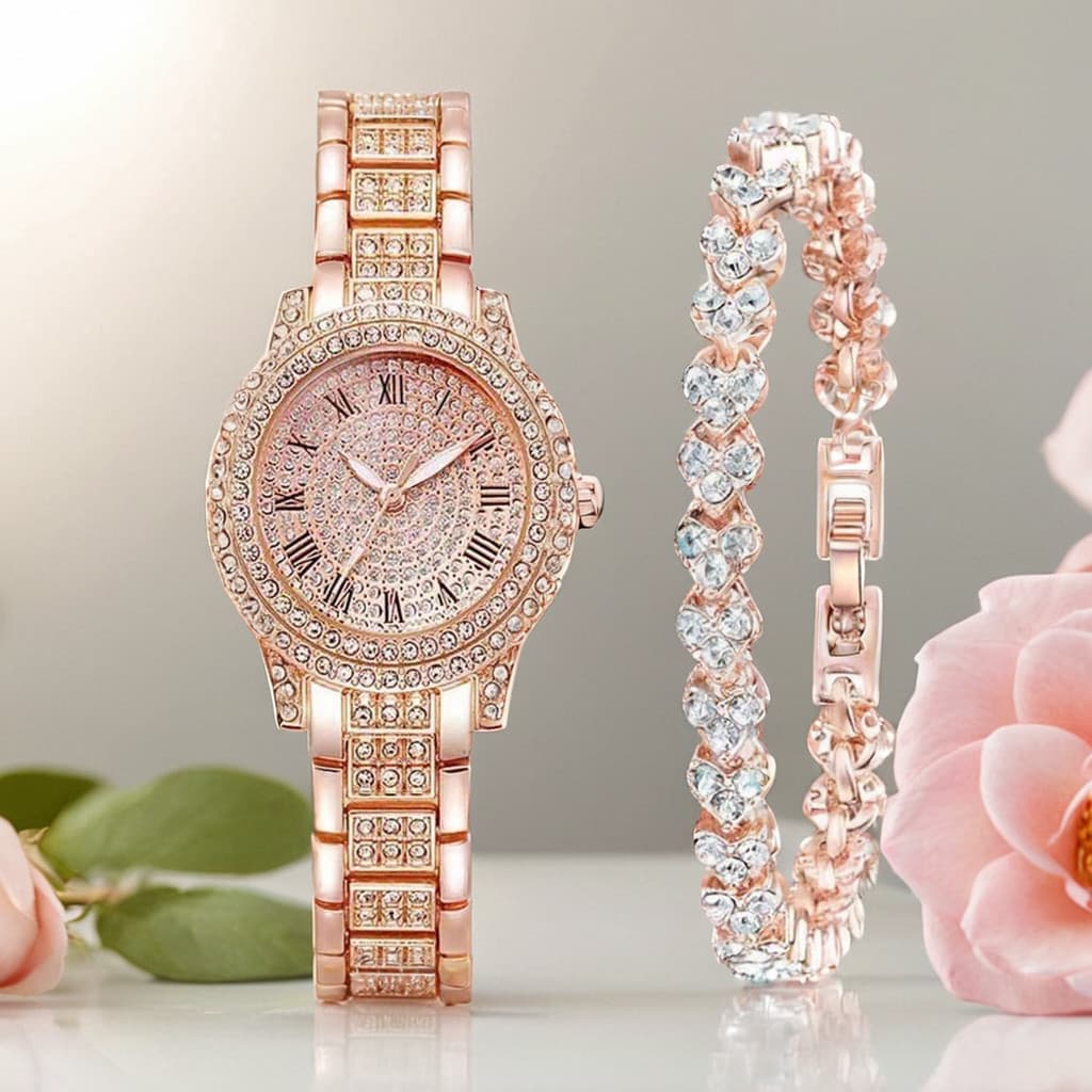 Relógio de diamante completo senhoras luz luxo nicho High-End sentir feminino banda de aço relógio de quartzo pulseira r