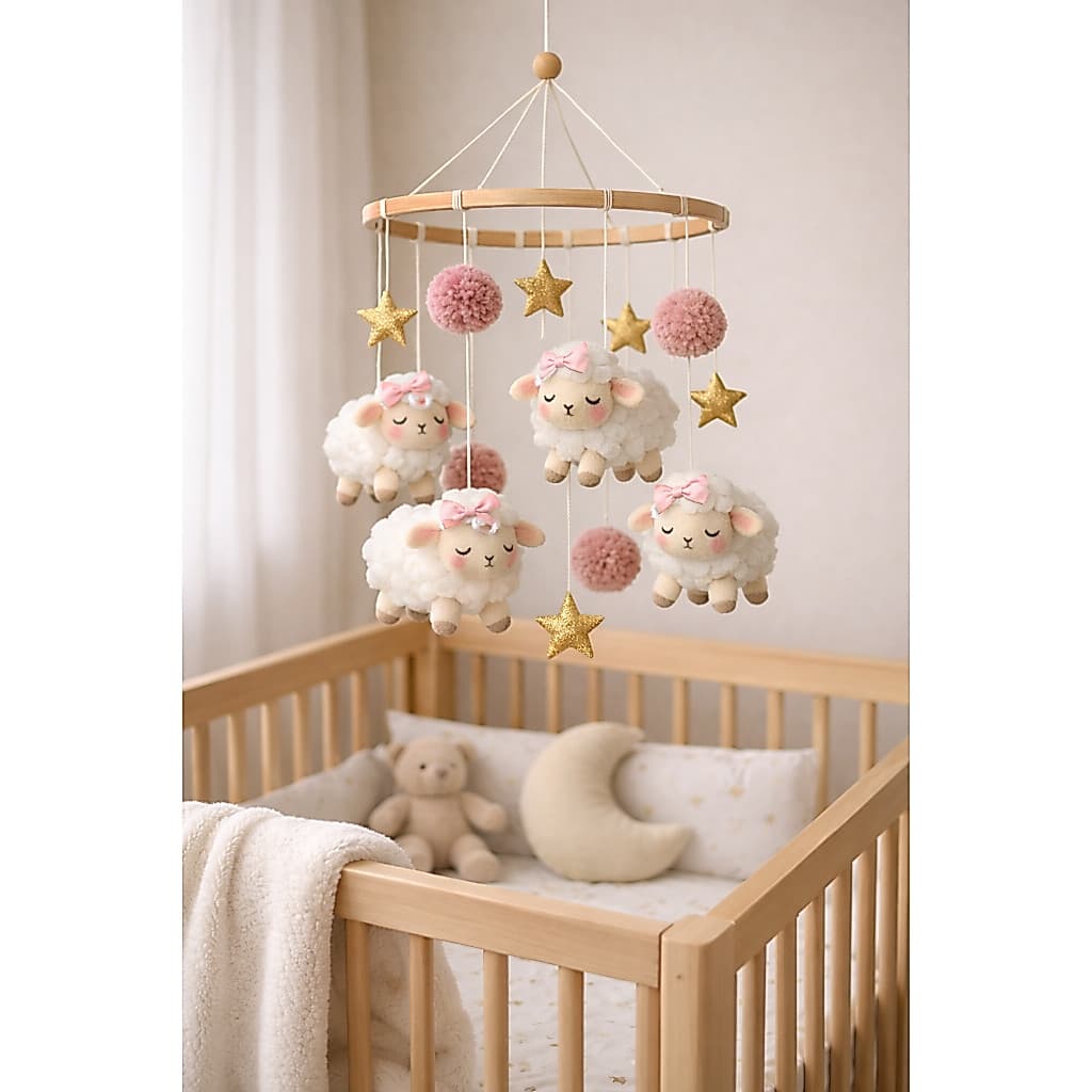 Decoração de Berço, Ovelhas Estrelas