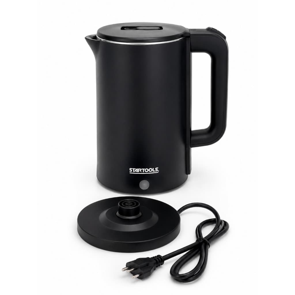 Chaleira Elétrica Inox Desligamento Automático Cor Aço Aquecimento Rápido Segura Café Chá