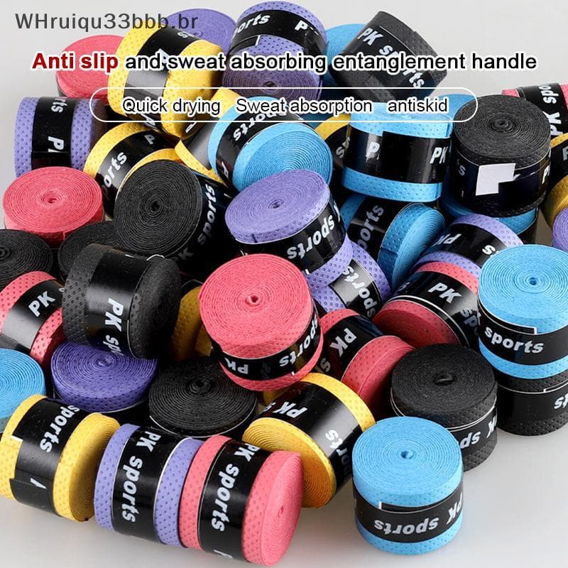 WHruibb Faixa De Suor Antiderrapante Para Raquete De Tênis De Badminton Fita Adesiva Vara De Pesca br