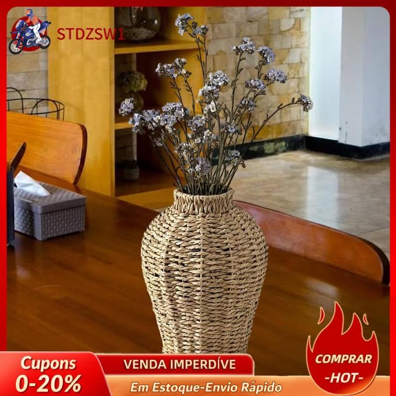 [stdzsw1] Vaso De Flores Secas Tecido Multifuncional , Ornamento De Mesa Rústico Leve Para Decoração De Casa De Quarto E
