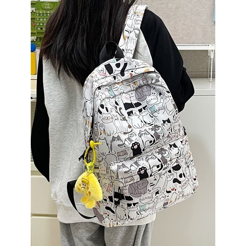 Novo estilo Graffiti mochila meninas estudantes do ensino médio estudantes da escola primária rua Wear mochila meninos m