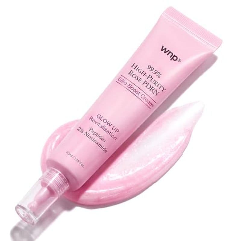 WNP 99 % Pure Rose PDRN Glo Boost Highlight Creme Hidratante Para Rosto , Potenciador De Brilho Natural , Ácido Hialurôn