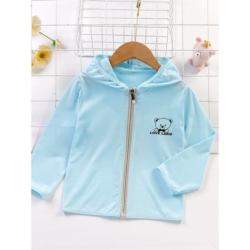 Crianças protetor solar roupas de seda gelo 2026 novo estilo moda meninas roupas verão leve dos desenhos animados jaquet