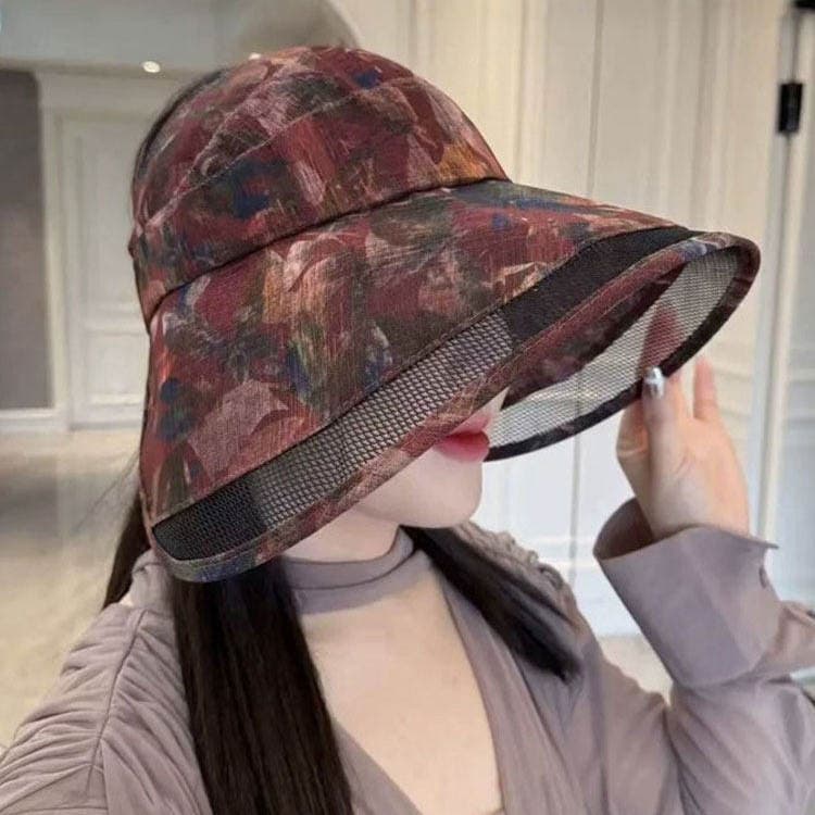Verão leve respirável chapéu de sol feminino protetor solar Anti-ultravioleta 2026 novo estilo dobrável grande borda cap