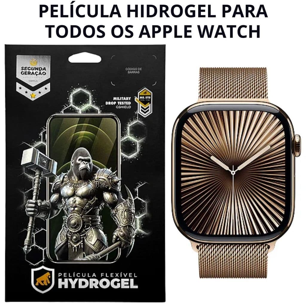 3 ou 6 Películas De Hidrogel HD ou Fosca para Todos Smartwatch Apple Watch Series Ultra 40,41,42,43,44,45,46,47,48,49mm