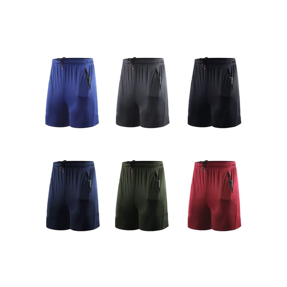 Shorts esportivos masculinos verão correndo de secagem rápida Fitness calças casuais solto treinamento do telefone móvel