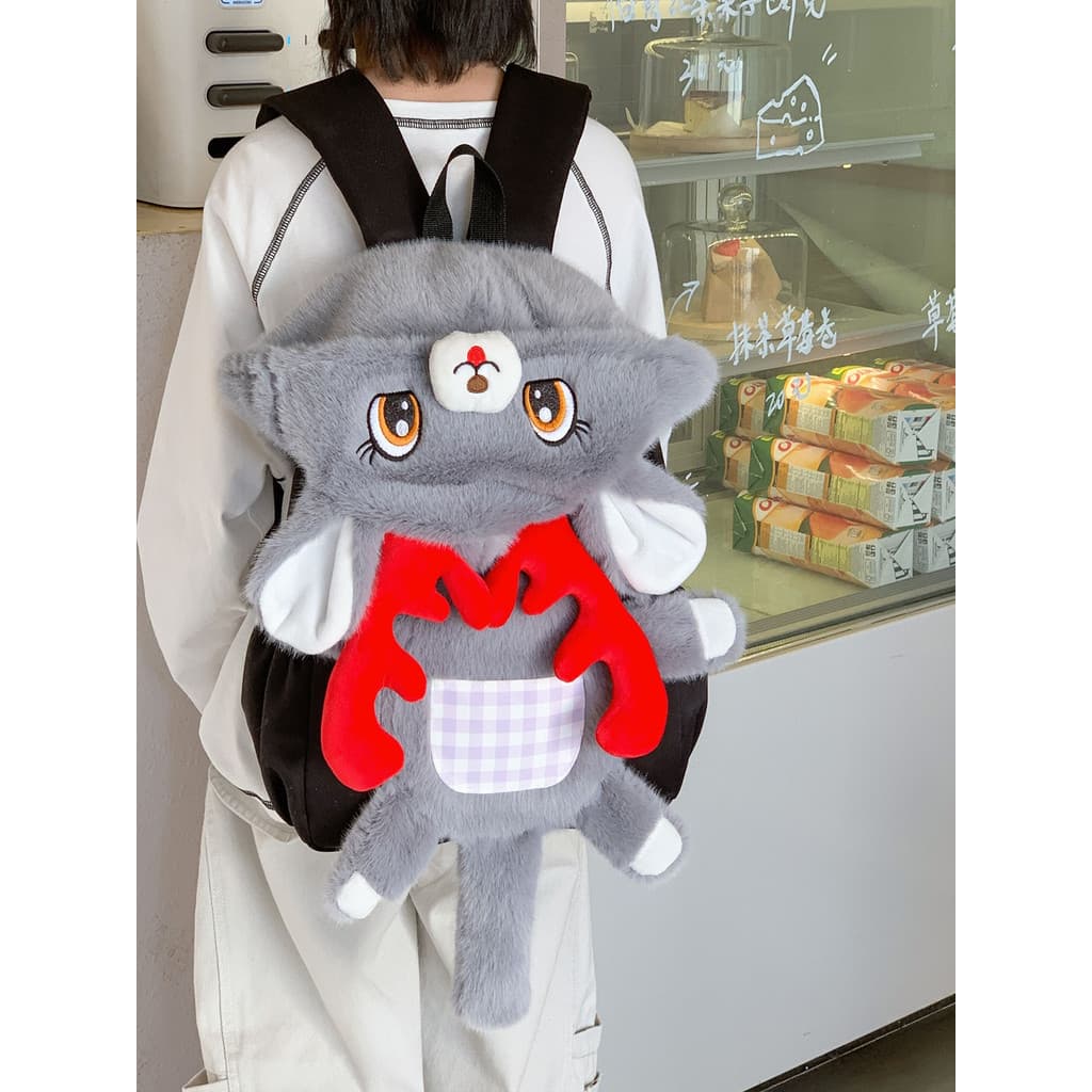 Novo estilo crianças bonito boneca de pelúcia dos desenhos animados mochila jardim de infância bebê pequeno saco de esco