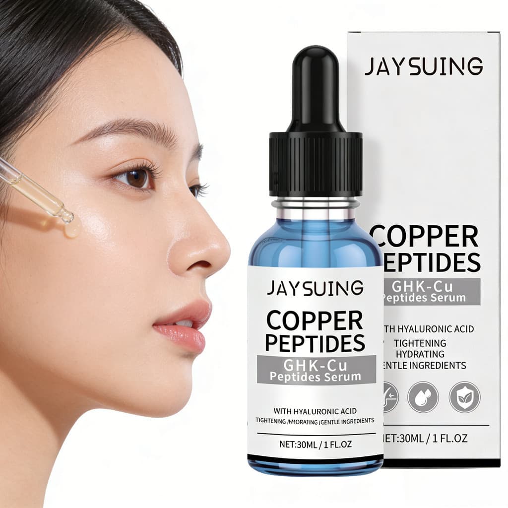 Soro Peptídeo De Cobre GHK 30ml Com Ácido Hialurônico Facial Leve De Absorção Rápida Para Apertar E Hidratar Todas As Su