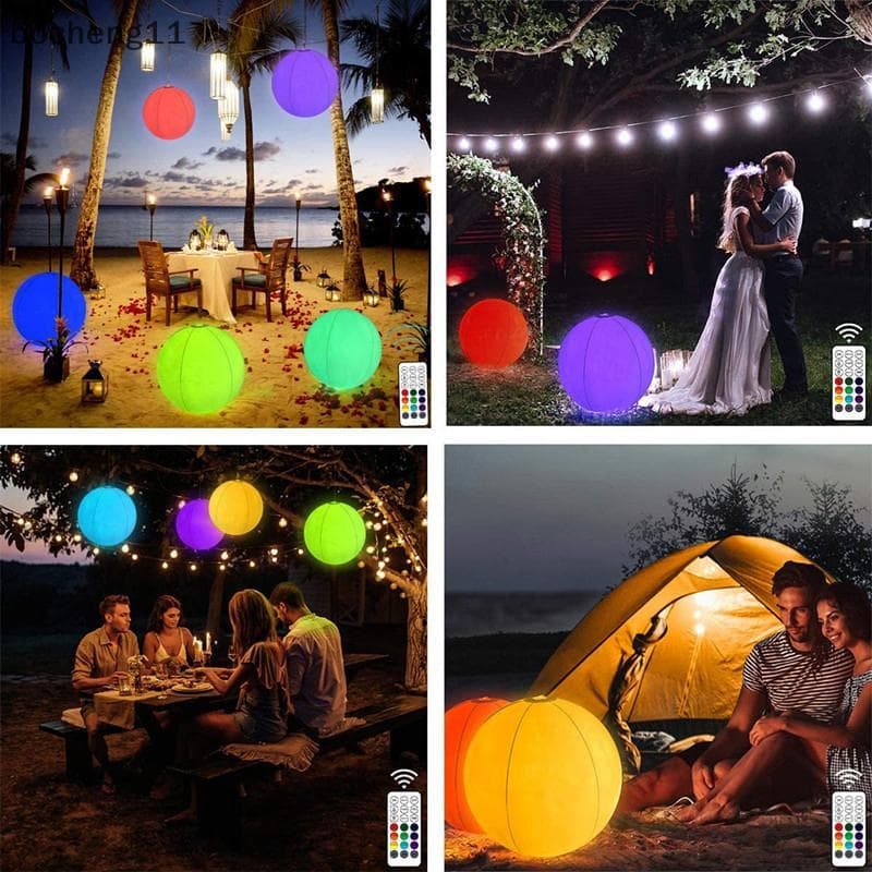 bo Balão LED Grande Inflável Explodir Praia À Prova Dwaterproof Água Para Festa Na Piscina De Ao Ar Livre Balões Jardim