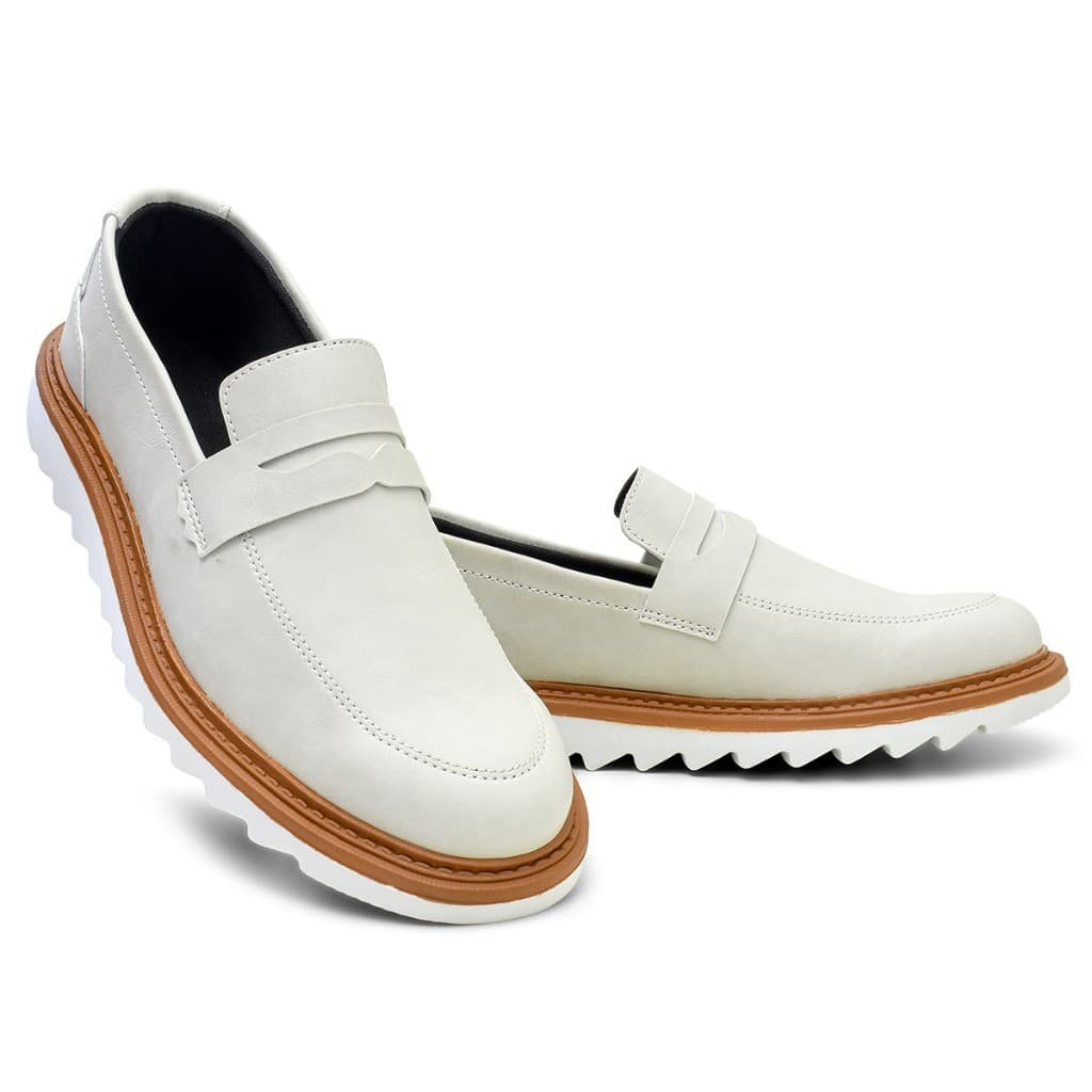 Sapato Loafer Mocassim Masculino Moda Solado Tratorado Casual Formal Trabalho Confortável e Macio