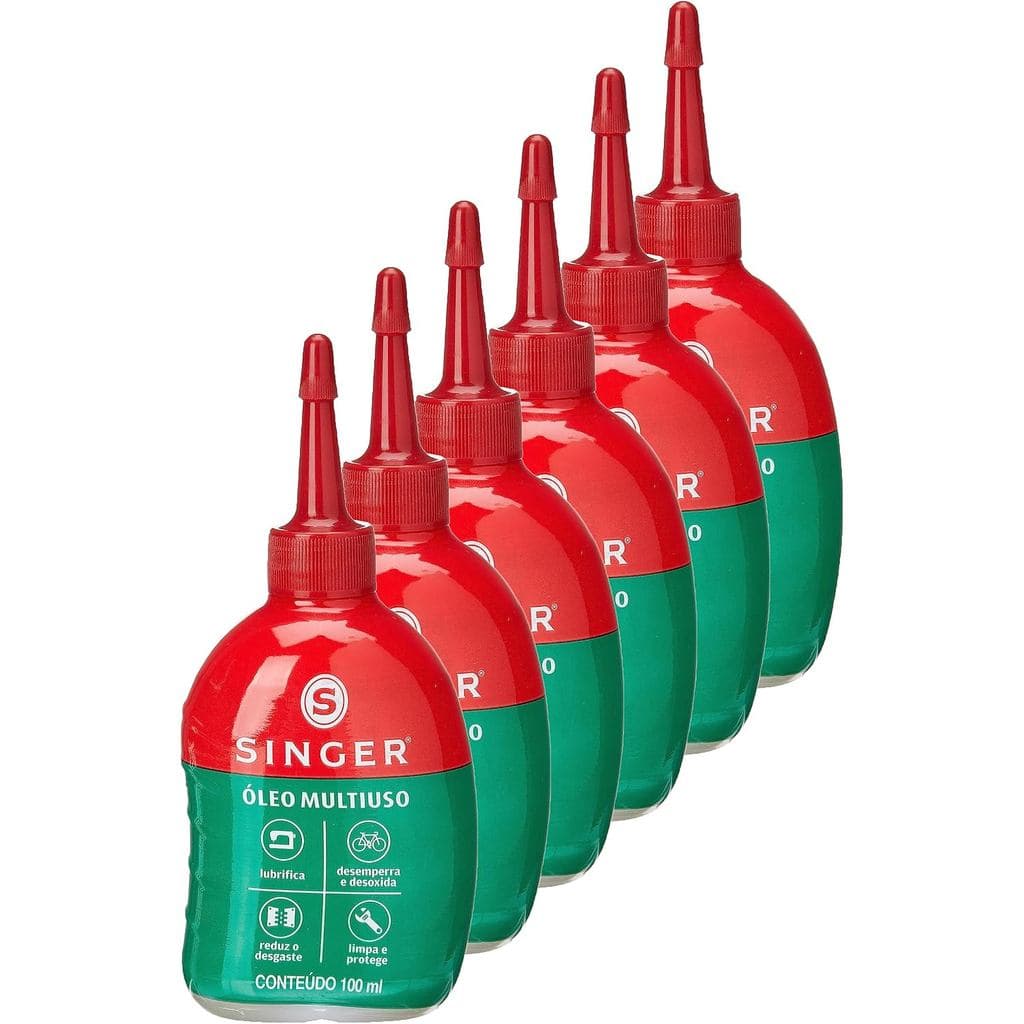 Kit 6x Óleo Lubrificante Multiuso 100ml Singer