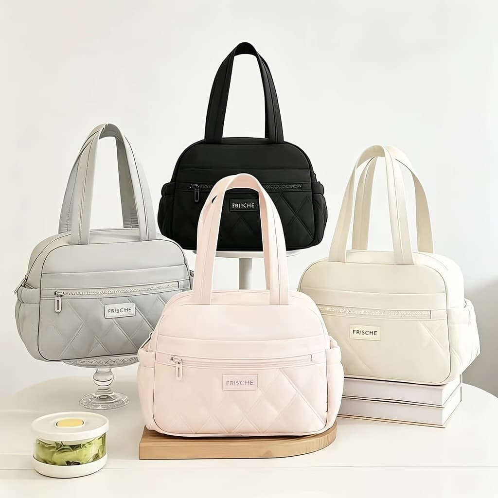 Bolsa Térmica Lancheira Marmita Elegante, Isolada e Impermeáve