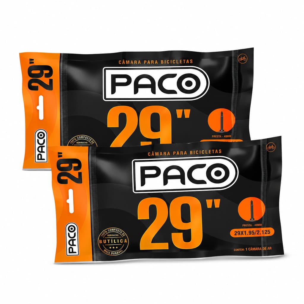 Kit 2 Camaras Ar 29x1.95/2.125 48mm Mtb Bike Presta Esporte Bico Fino bicicleta Pedal Passeio