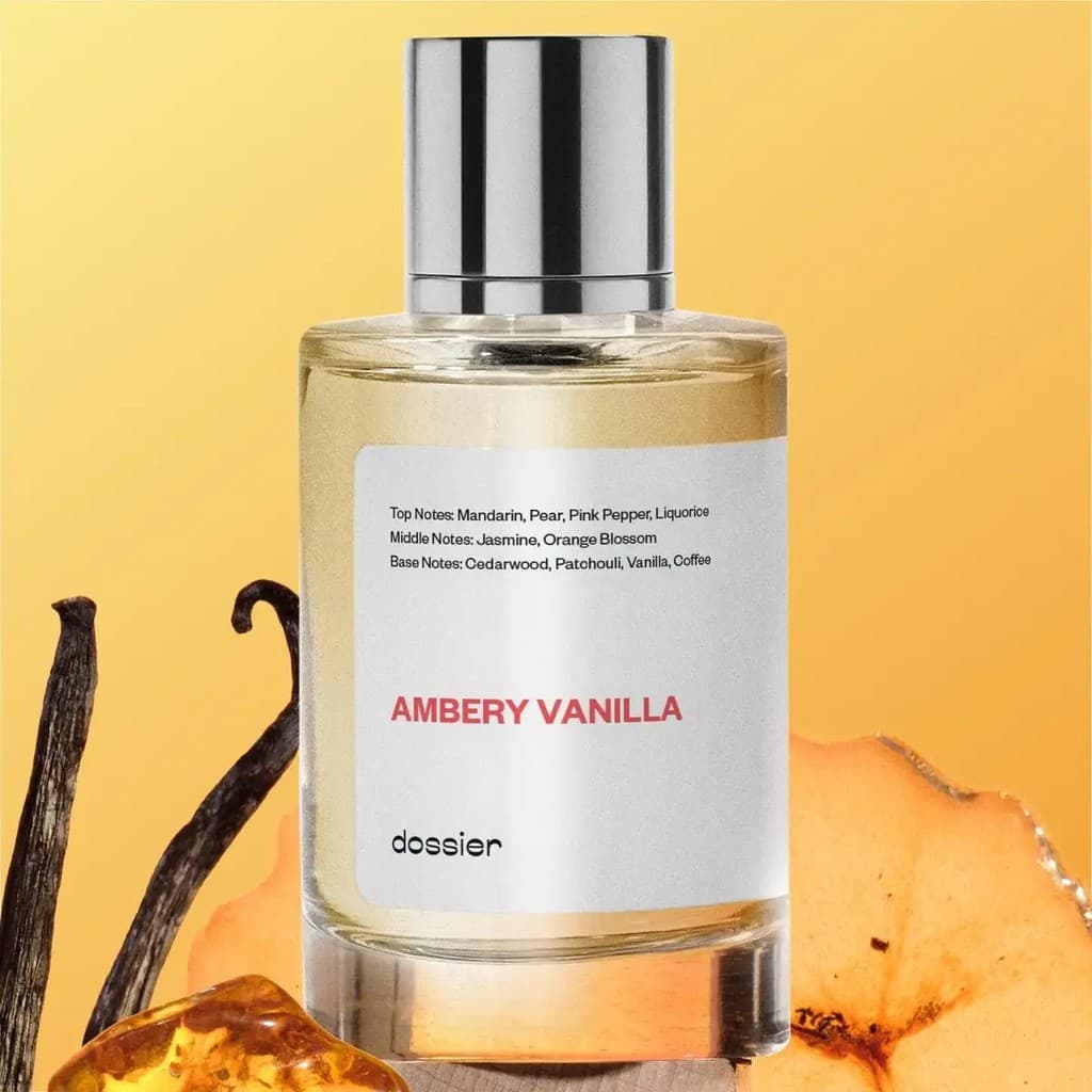 Ambery Vanilla, Dossier, Perfume Feminino, 50ml, Eau de Parfum, Baunilha, Café, Pera, Alcaçuz, Pera, Jasmim
