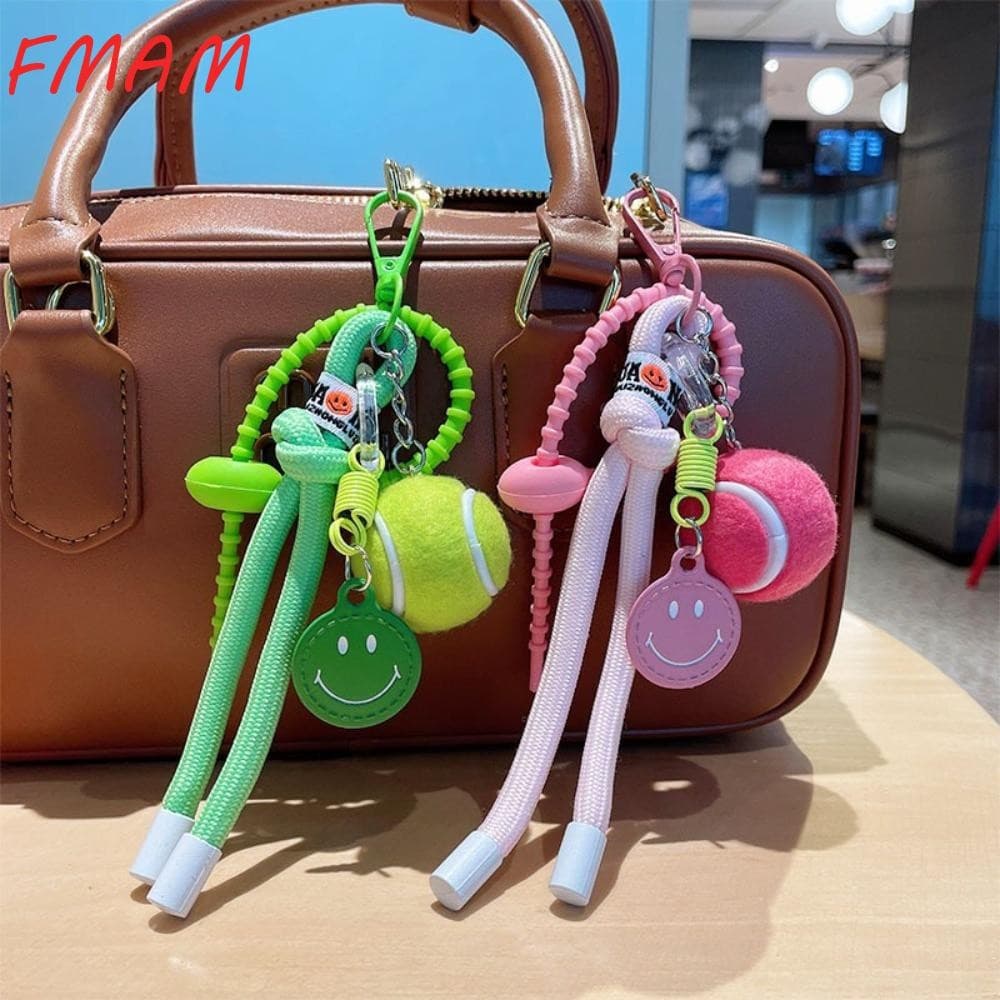 Pingente De Mochila FMAM , Chaveiro Criativo De Carro De Tênis Com Corda De Nylon , Bolsa Sorridente Colorido
