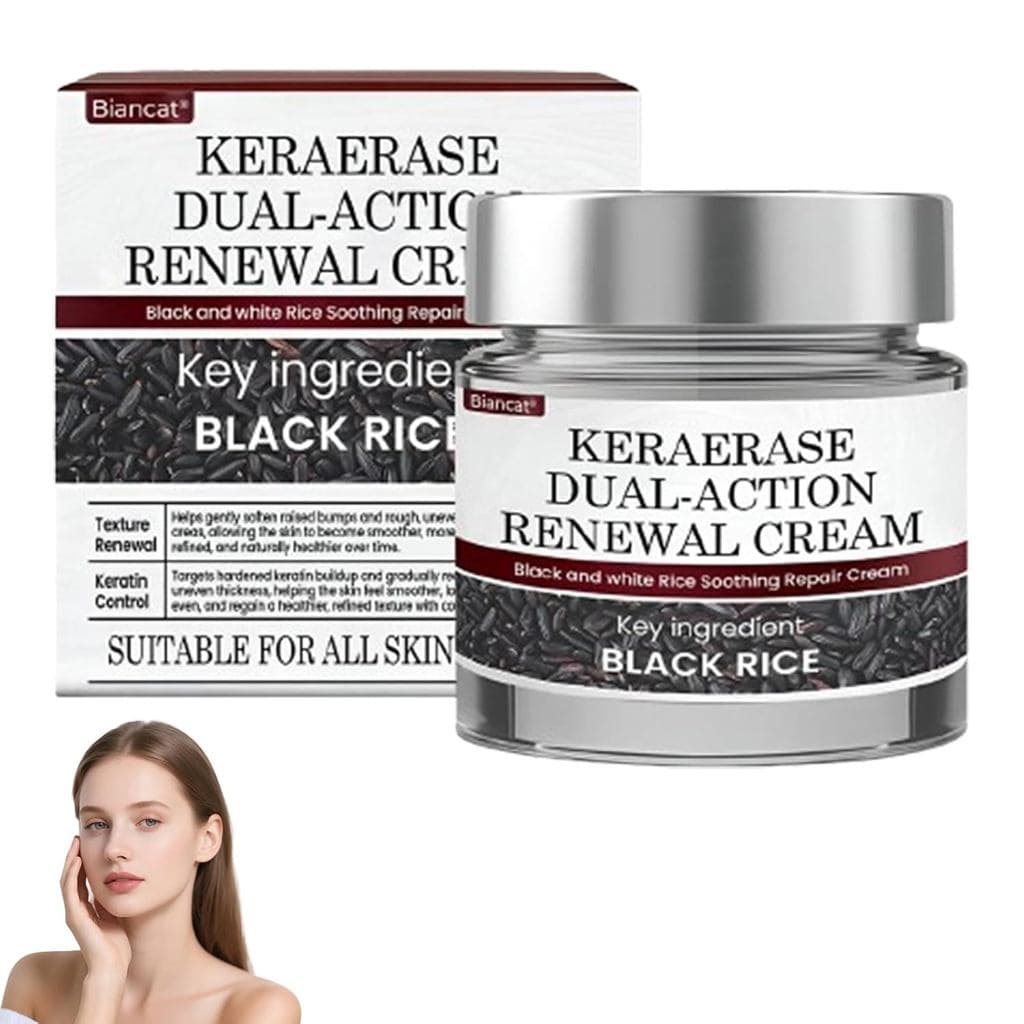 Creme Renovador de Dupla Ação Biancat KeraErase, Sérum de Tratamento Profissional para a Pele, Creme Reparador de Arroz