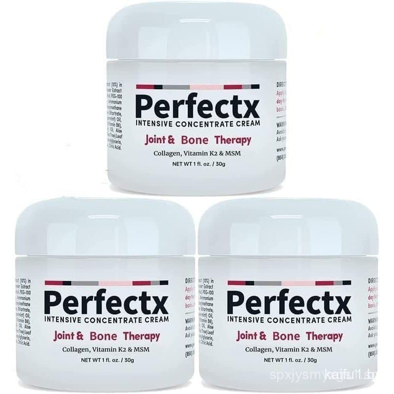 3 frascos de creme para tratamento de articulações e ossos Perfectx, usado para aliviar dores musculares e articulares,