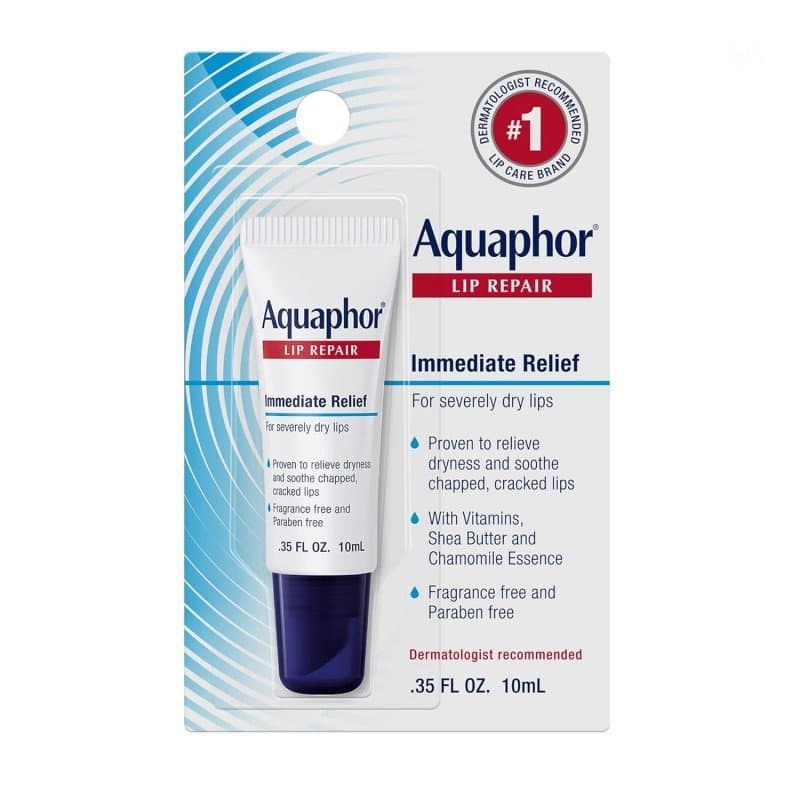 Pomada Reparadora de Lábios Aquaphor - Hidratação de Longa Duração para Aliviar Lábios Secos e Rachados - 0,35 fl. oz. T