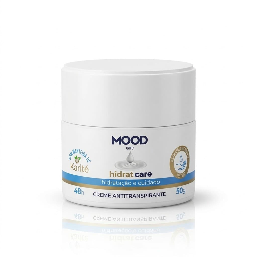 Creme Antitranspirante Mood Care Hidrat Care 50g Manteiga De Karité Proteção 48 Horas Hidrata Axilas