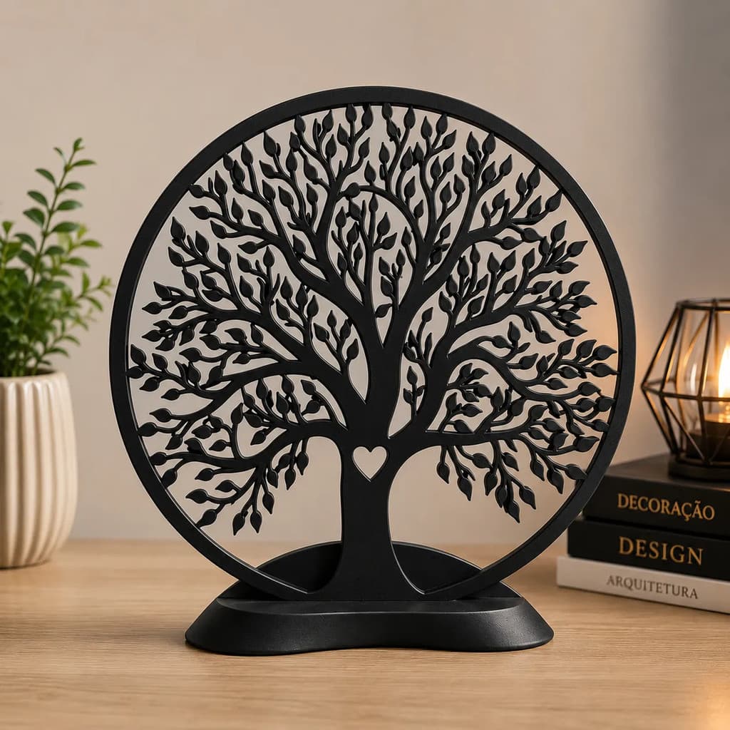 Árvore Da Vida Decorativa Mesa Sala Presente Elegante Luxo