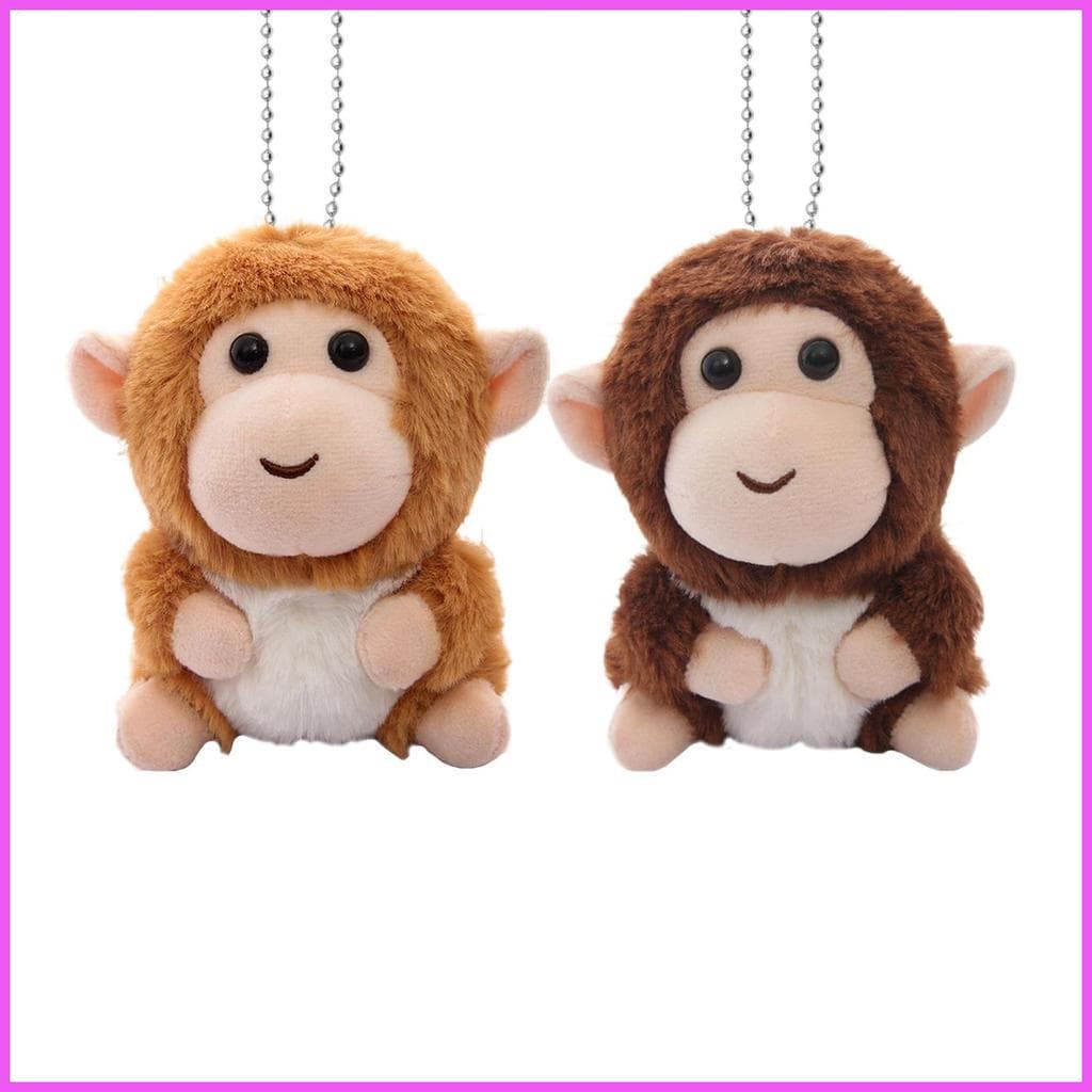 Chaveiro de Pelúcia Colecionável em Forma de Macaco, Brinquedo Macio para Festa de Aniversário Infantil alpirrt3br BWVB