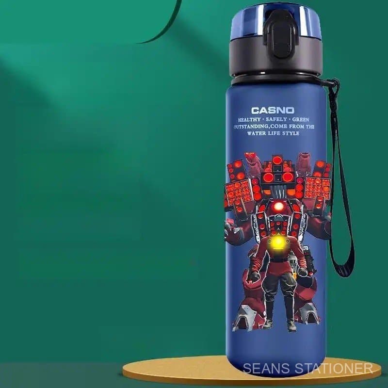 Copo Skibidi Space, garrafa térmica, copo esportivo, capacidade de 560ml, adequado para bebidas e crianças, com alça, co
