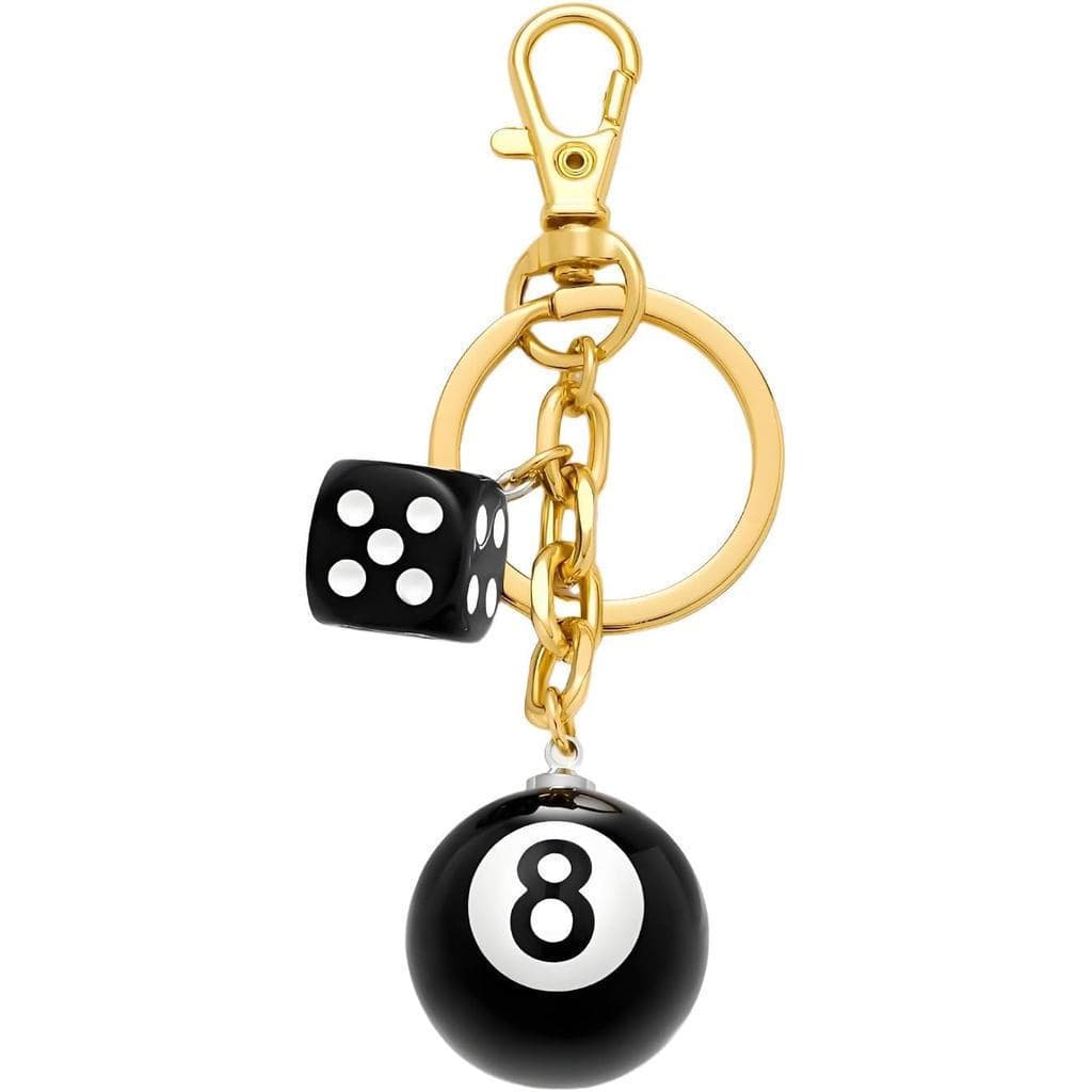 Bonito Magia 8 Bola Chaveiro Legal Dados Para Chaves Do Carro Y2K Bolsa Saco Encantos Bolsas Mochilas s Mulher Presente