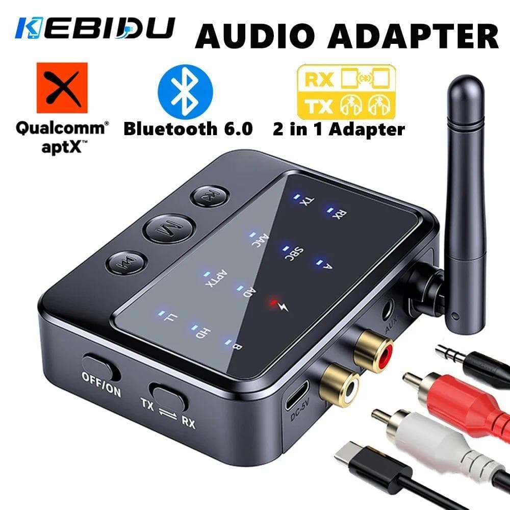 Atualizar Áudio Antigo ! Transmissor Receptor Bluetooth 6.0 , Adaptador De Sem Fio AptX/HD/LL De Baixa Latência , AAC SB