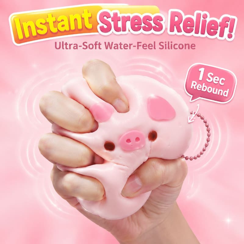 【Para Crianças e Adultos】Porquinho Brinquedo Antiestresse Fofo e Divertido Para Relaxamento Porquinho/Fofo/Brinquedo/Rel