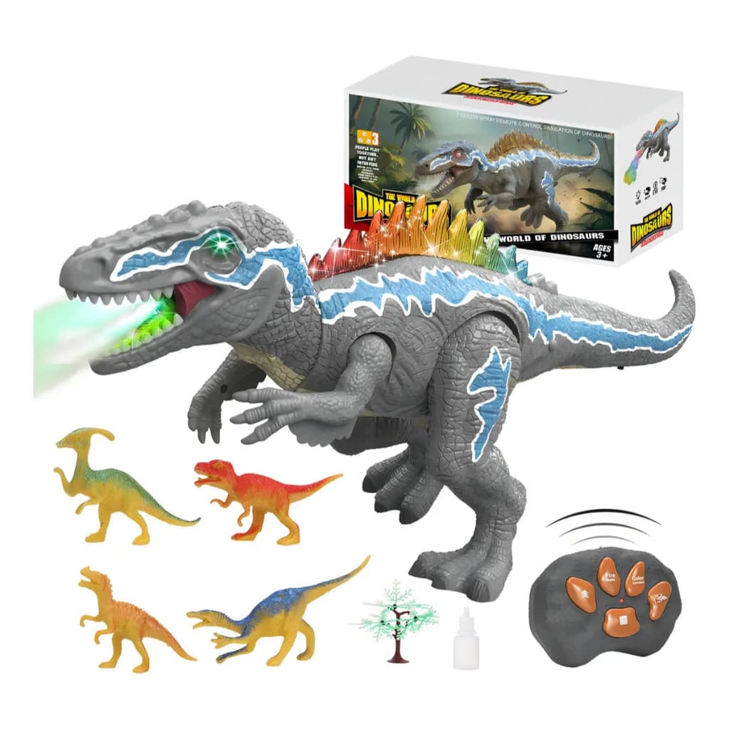 Dinossauro De Brinquedo Com Controle Remoto Brinquedo De T-Rex Que Anda Possui Luzes E Efeitos Sonoros