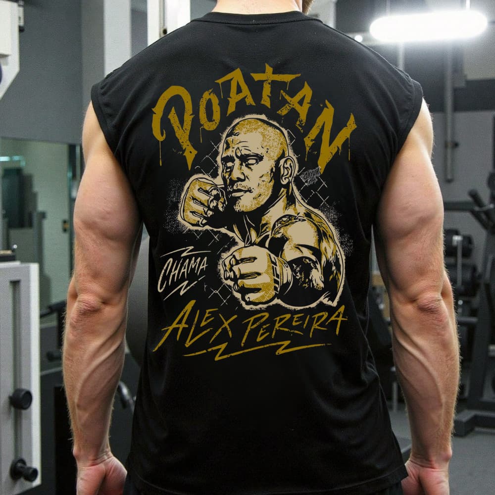 Regata Machão Oversized Masculina Confortavel Para Treino Luta Lutador Estampada de Alta Qualidade