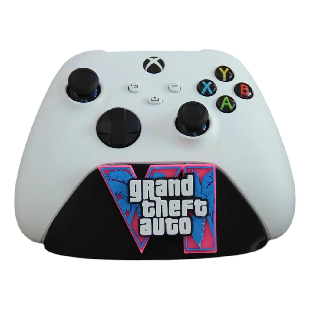 Suporte Gamer Gta 6 Para Controle E Xbox Premium 3d Preto Xbox Series X Base Xbox