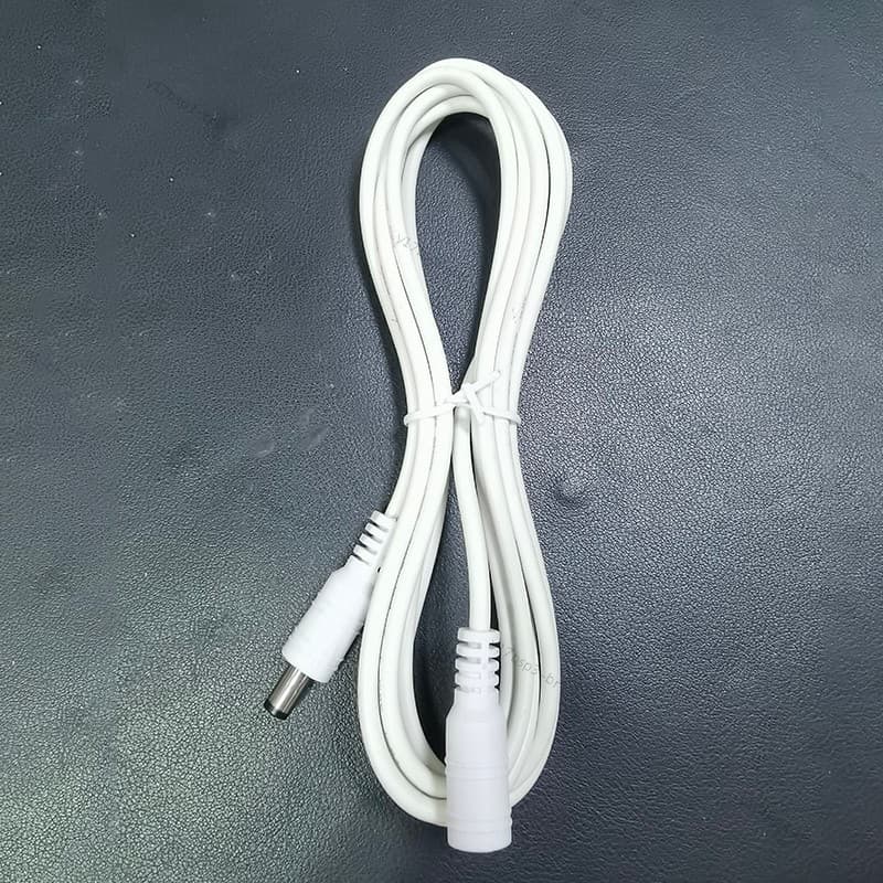 1m 1.5m 3m 5m Branco DC 12V 24v Extensão Do Cabo De Alimentação 22awg 3A Adaptador De Fêmea Para Macho Conector Plug 5.5