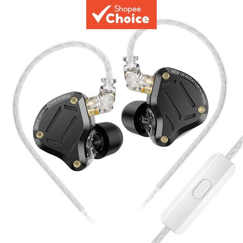 KZ ZS10 Pro 2 Fones De Ouvido 10mm Driver Dinâmico Armadura Balanceada IEM Monitor Intra-Auricular HiFi Com Isolamento F