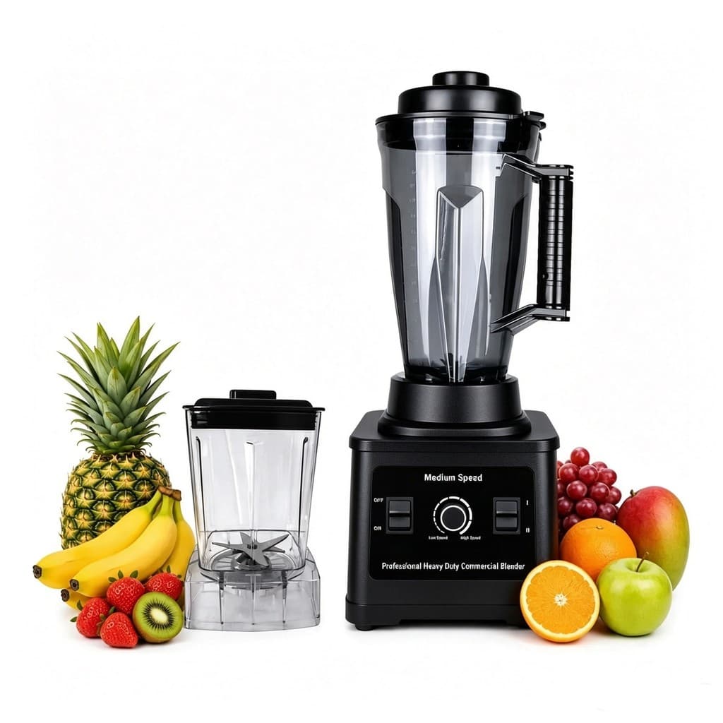 Liquidificador Industrial 1800W 4L Profissional Alta Potência Copo Inox Triturador de Alimentos Dupla voltagem 110V/220V