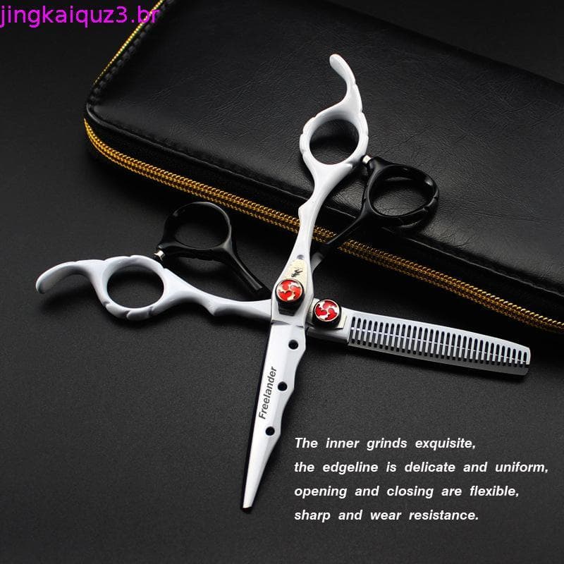 Tesoura Para Cortar Cabelo 6.0 Polegadas Barbeiro Des @ @ Bas @ @ Te Tesoura Kit De Cabeleireiro Barbeiro Profissional