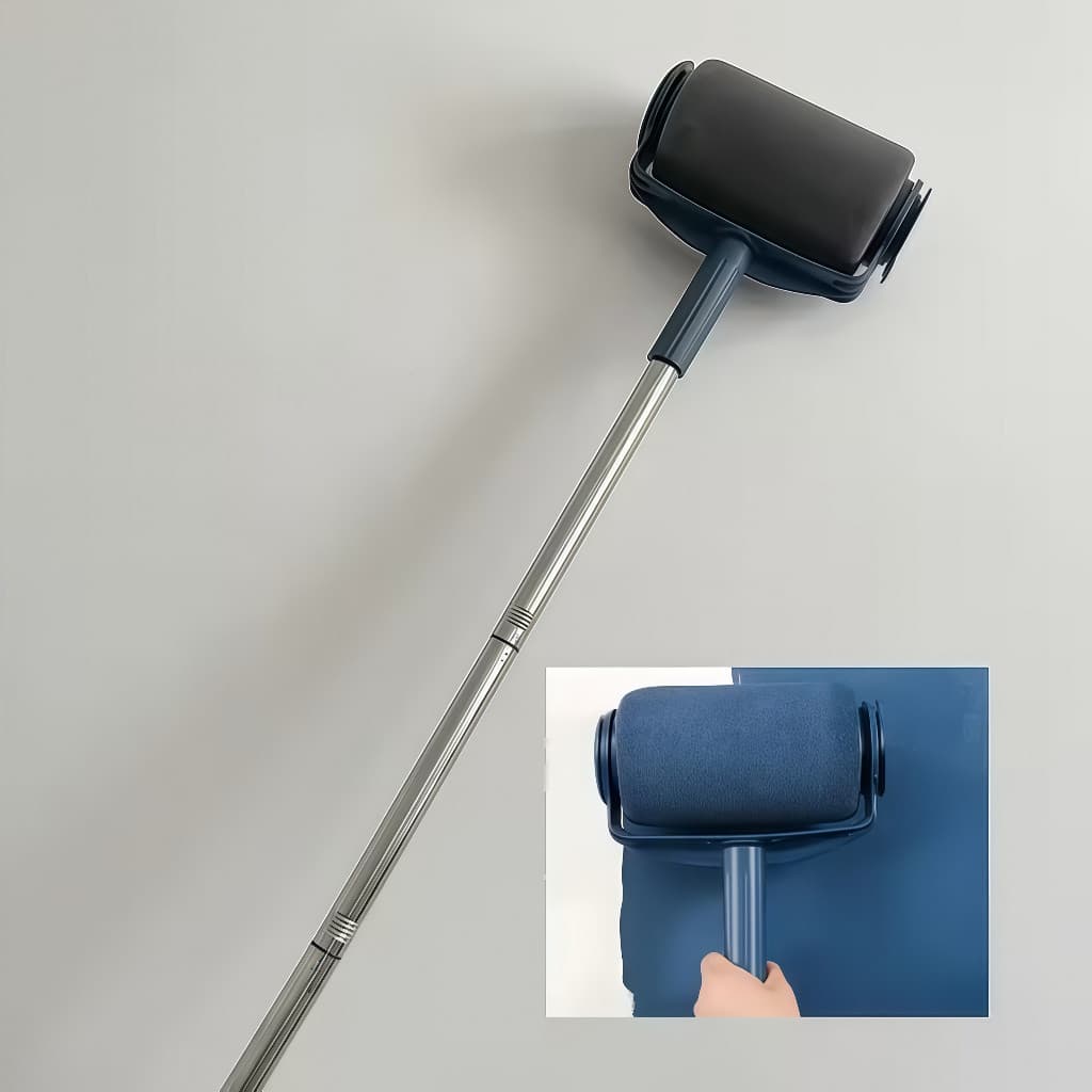Kit de Pincel Rolo de Pintura Easy Glide de 6 Polegadas para Pintura de Paredes + 72 cm cabo
