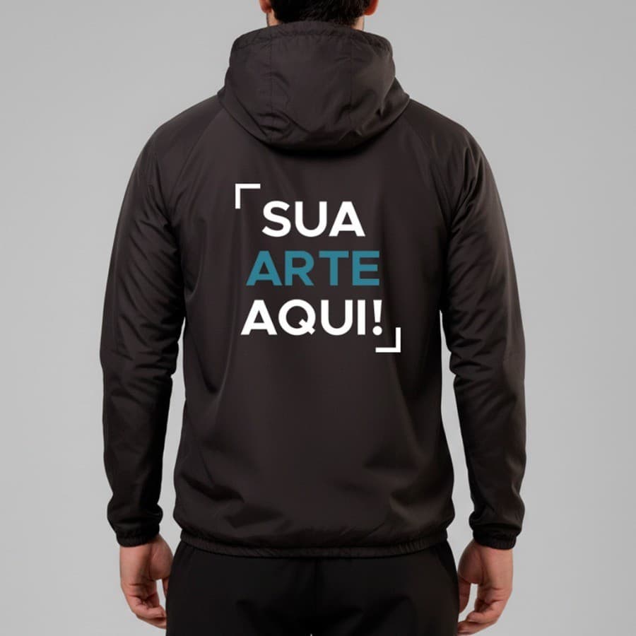 Jaqueta Corta Vento Com Capuz Impermeável Personalizada Equipe Frio Moto