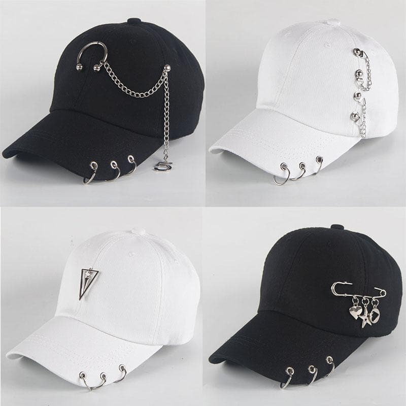 Chapéu feminino verão All-Match estilo Harajuku Hoop versão coreana boné de beisebol masculino na moda estudante preto c