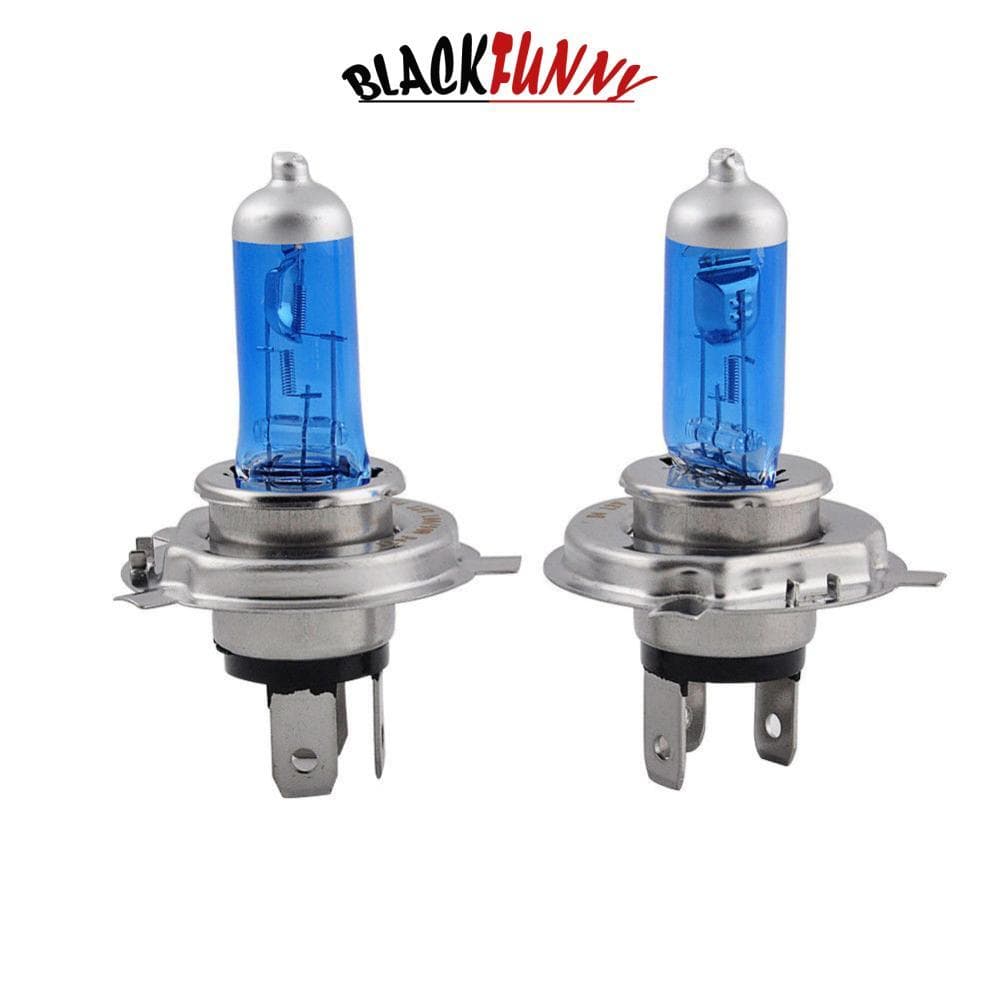 BLACKFUNNY 2 Unidades H4/HB2 9003 Carro Ultra Branco 100W 6000K Lâmpada Halógena Brilhante P1X5