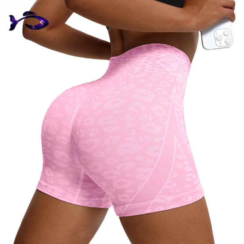 Shorts esportivos de yoga de cintura alta, cintura elástica, shorts fitness que realçam o quadril. U4GJ