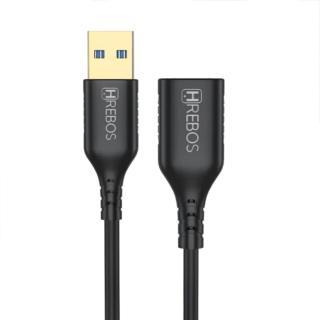 Cabo Extensor Usb 3.0 2 Metros Câmera Webcam Notebooks Pcs Preto