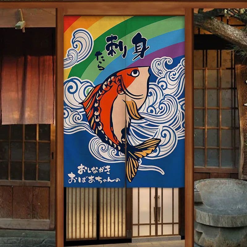 Cortina de porta Izakaya estilo japonês restaurante japonês Sushi restaurante decoração pára-brisa cozinha banheiro teci